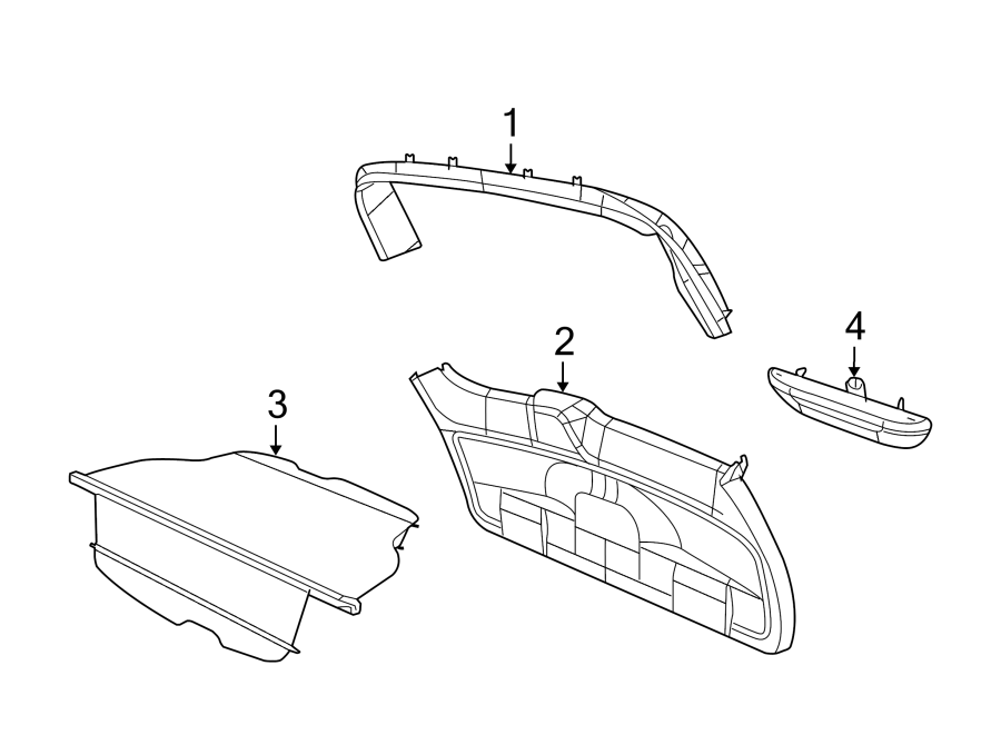 Diagram LIFT GATE. INTERIOR TRIM. for your Dodge Grand Caravan  