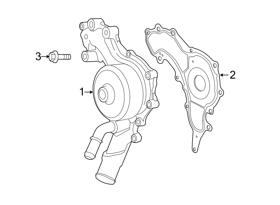 Diagram WATER PUMP. for your Jeep