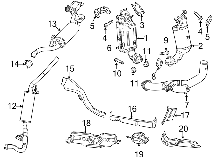 9EXHAUST SYSTEM. EXHAUST COMPONENTS. MANIFOLD.https://images.simplepart.com/images/parts/motor/fullsize/TE08870.png