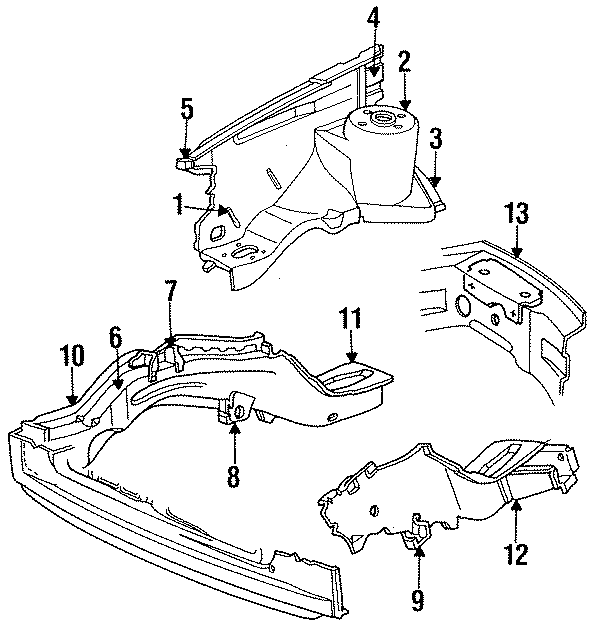 FENDER. STRUCTURAL COMPONENTS & RAILS.