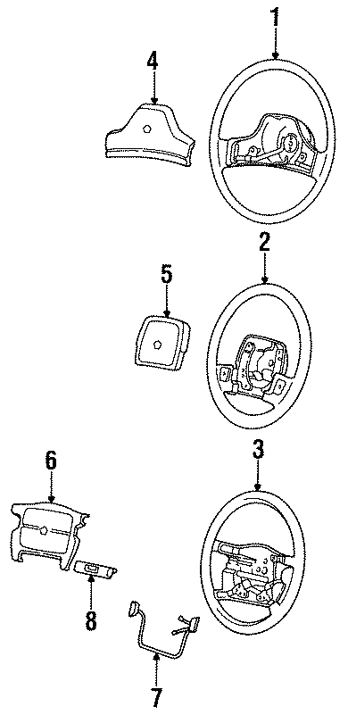 STEERING WHEEL & TRIM. Diagram