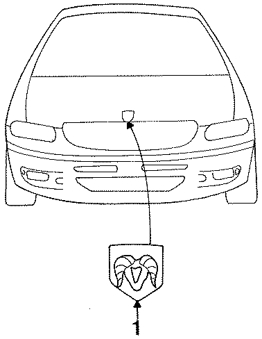 Diagram HOOD. EXTERIOR TRIM. for your Dodge Caravan  