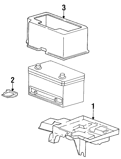 Diagram BATTERY. for your 1999 Dodge Caravan 3.8L V6 A/T ES Mini Passenger Van 