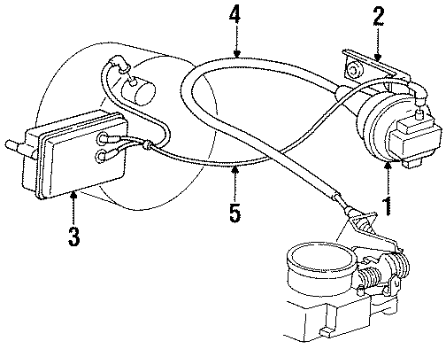 Diagram CRUISE CONTROL SYSTEM. for your 1996 Dodge Caravan 2.4L A/T SE Mini Passenger Van 