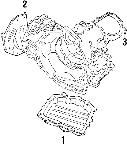 Diagram ENGINE / TRANSAXLE. TRANSAXLE PARTS. for your Dodge Grand Caravan  