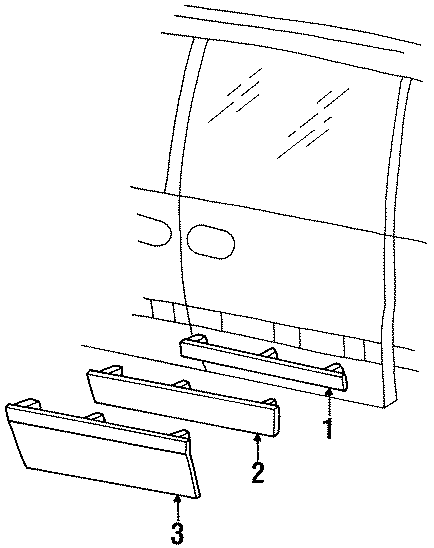 1SIDE LOADING DOOR. EXTERIOR TRIM.https://images.simplepart.com/images/parts/motor/fullsize/TE96540.png