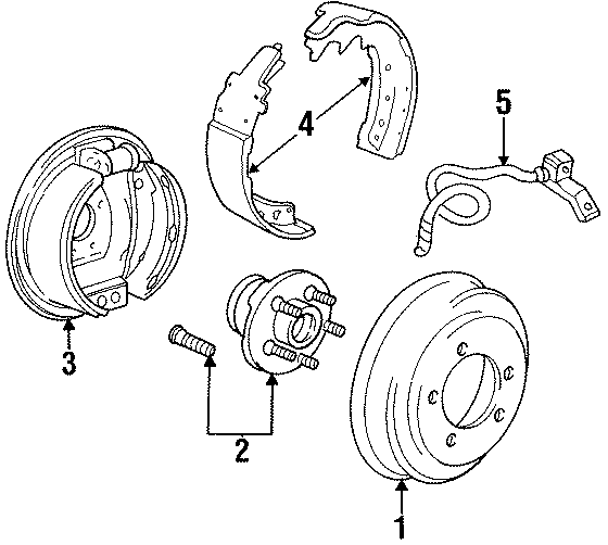 REAR SUSPENSION. BRAKE COMPONENTS.