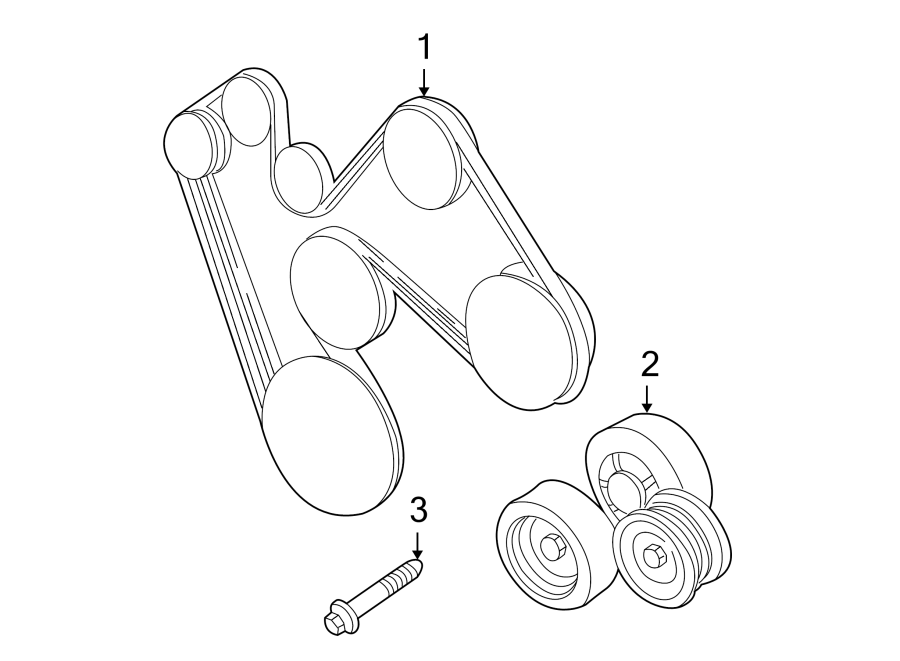 Diagram BELTS & PULLEYS. for your 1999 Jeep Wrangler   