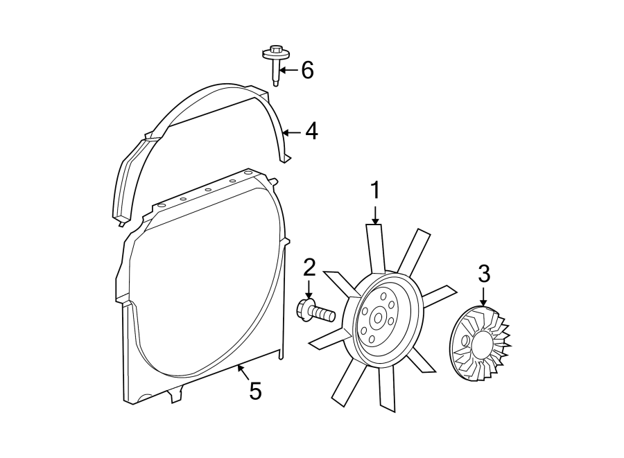 Diagram COOLING FAN. for your 2018 Jeep Grand Cherokee 6.4L HEMI V8 A/T AWD SRT Sport Utility 