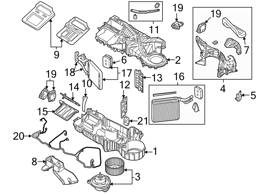 AIR CONDITIONER & HEATER. HEATER COMPONENTS.