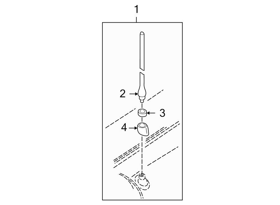 Diagram ANTENNA. for your Dodge Dakota  