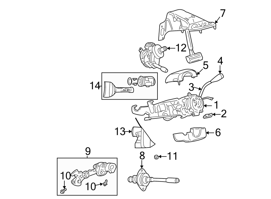 10STEERING COLUMN ASSEMBLY.https://images.simplepart.com/images/parts/motor/fullsize/TF05230.png