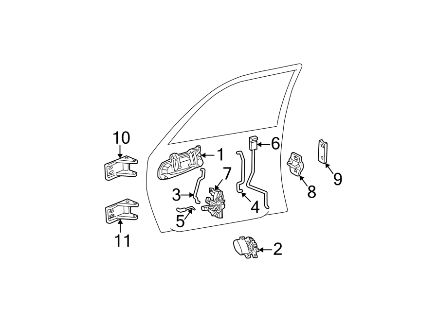 11FRONT DOOR. LOCK & HARDWARE.https://images.simplepart.com/images/parts/motor/fullsize/TF05360.png