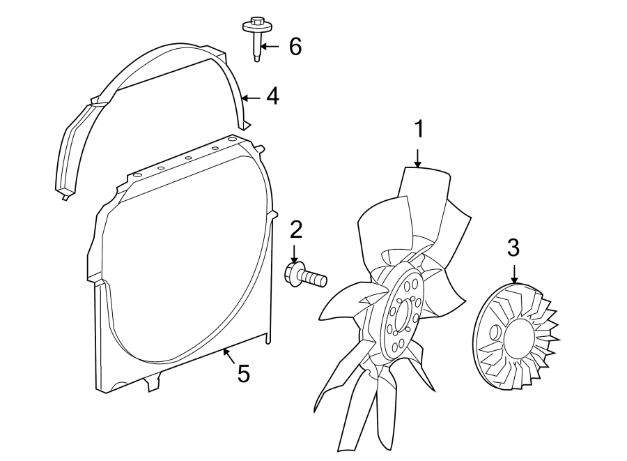 Diagram COOLING FAN. for your 2018 Jeep Grand Cherokee 6.4L HEMI V8 A/T AWD SRT Sport Utility 