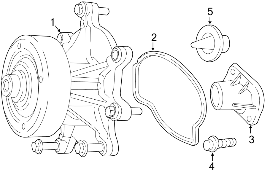 Diagram WATER PUMP. for your 1994 Jeep Wrangler   