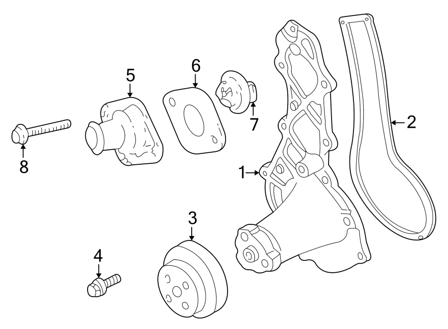 Diagram WATER PUMP. for your 2015 Jeep Wrangler   