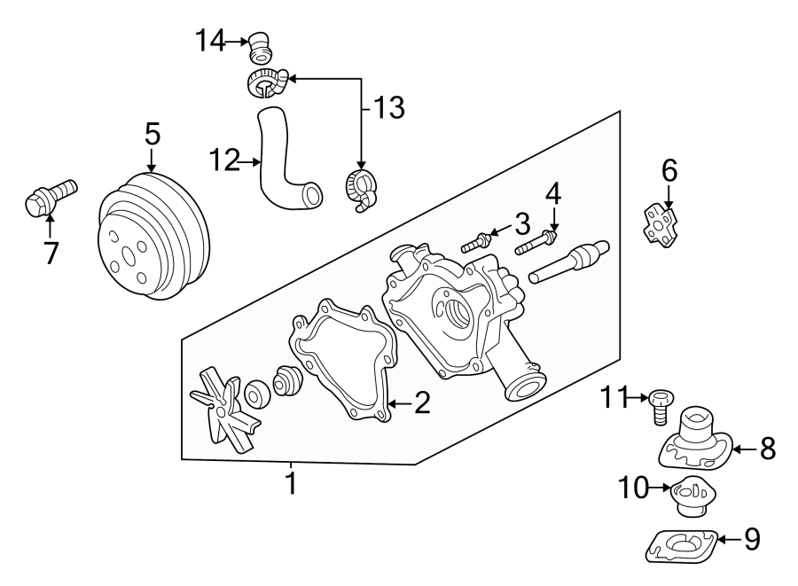 Diagram WATER PUMP. for your 2015 Ram ProMaster 3500   