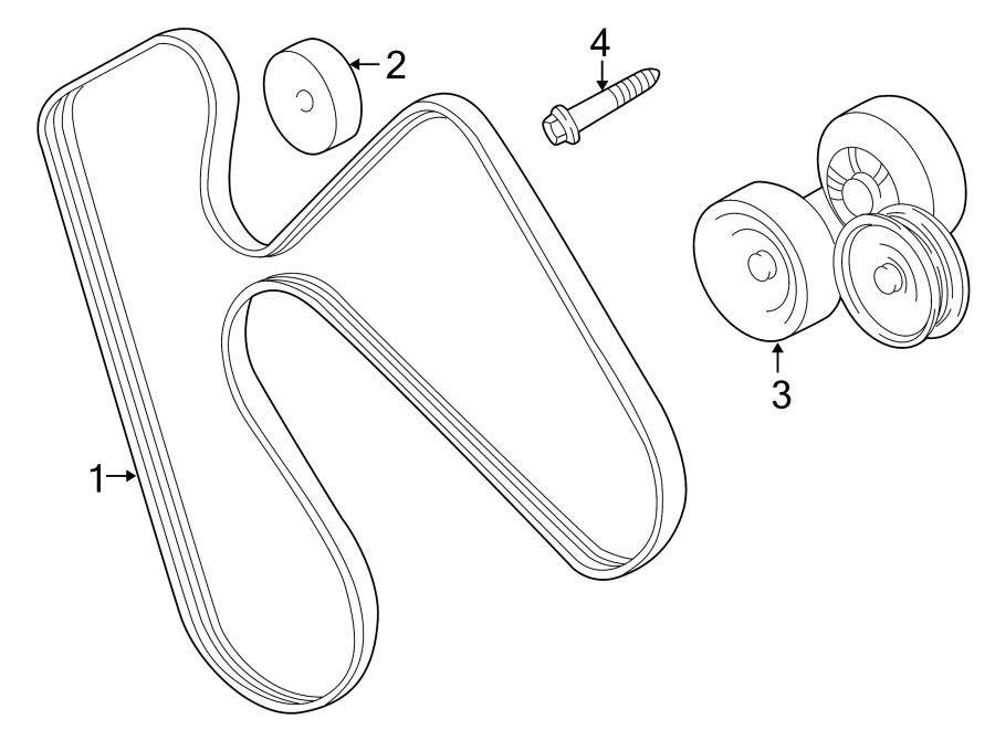 Diagram BELTS & PULLEYS. for your 1993 Jeep Wrangler   