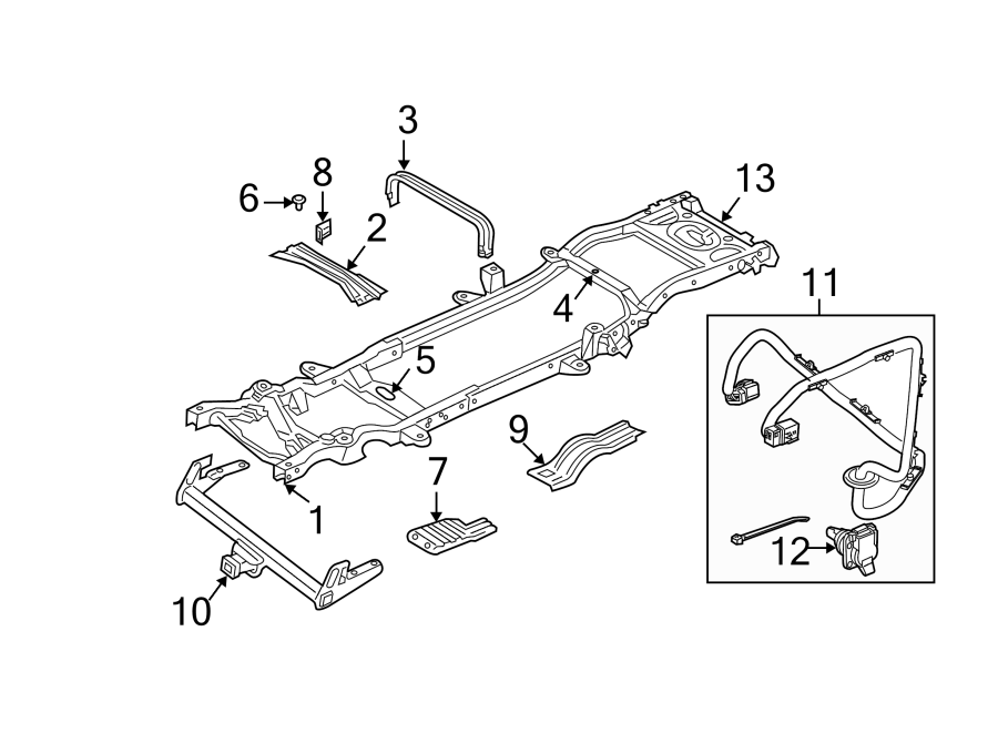 Diagram FRAME & COMPONENTS. for your 2003 Dodge Dakota   