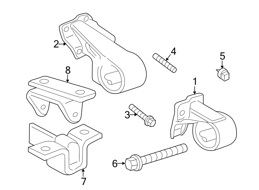 Diagram ENGINE & TRANS MOUNTING. for your 2023 Ram 2500 6.7L 6 cylinder DIESEL A/T RWD Lone Star Crew Cab Pickup Fleetside 