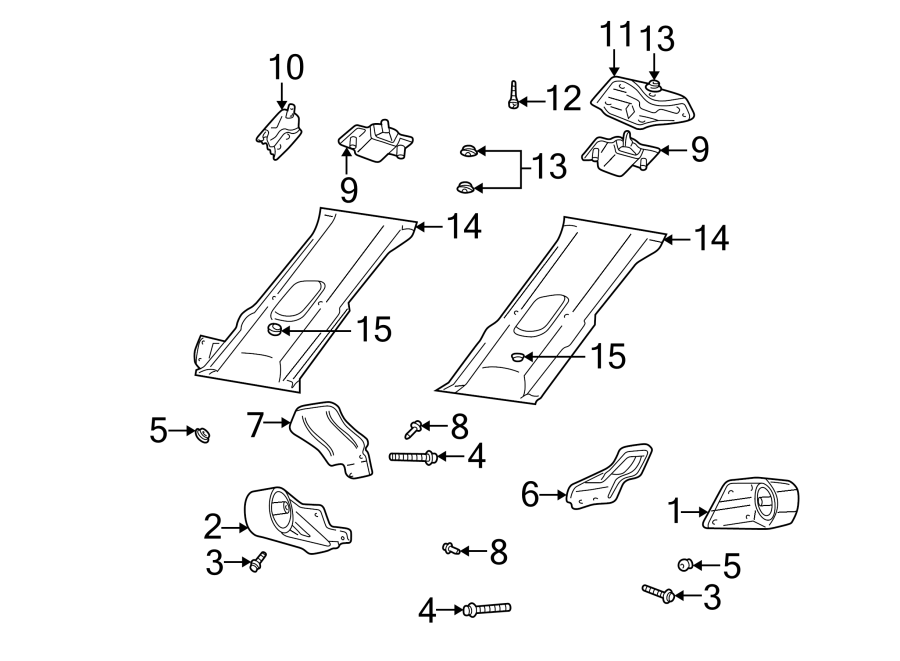 Diagram ENGINE & TRANS MOUNTING. for your 2023 Ram 2500 6.7L 6 cylinder DIESEL A/T RWD Lone Star Crew Cab Pickup Fleetside 