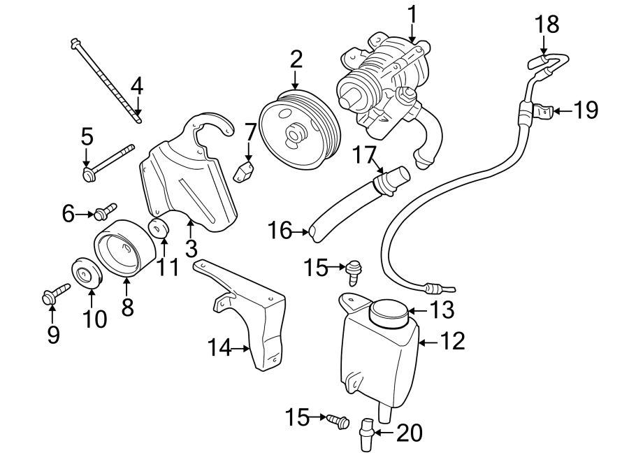 Diagram STEERING GEAR & LINKAGE. PUMP & HOSES. for your 2000 Jeep Wrangler  SE 