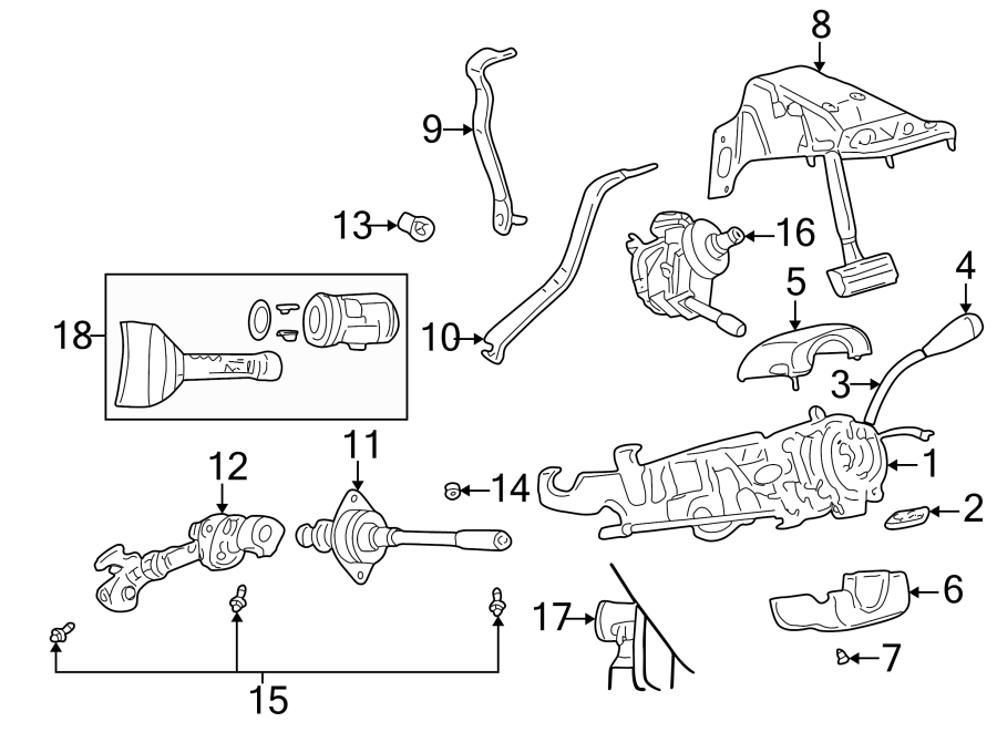 Diagram STEERING COLUMN ASSEMBLY. for your 2023 Ram 2500 6.7L 6 cylinder DIESEL A/T RWD Lone Star Crew Cab Pickup Fleetside 