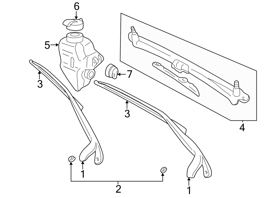 6Windshield. Wiper & washer components.https://images.simplepart.com/images/parts/motor/fullsize/TF97246.png