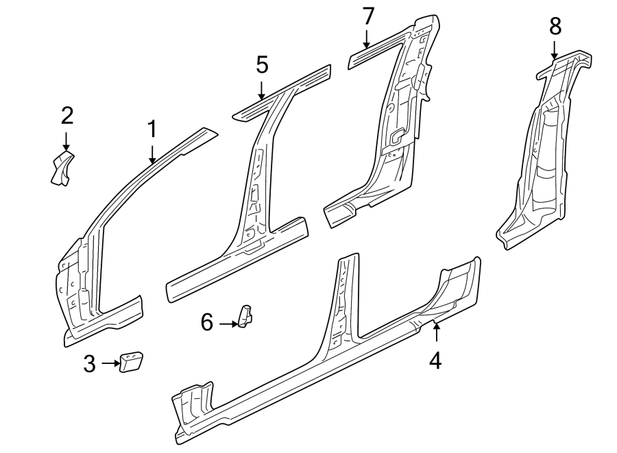 2CENTER PILLAR. HINGE PILLAR. ROCKER PANEL. SIDE PANEL.https://images.simplepart.com/images/parts/motor/fullsize/TF97270.png