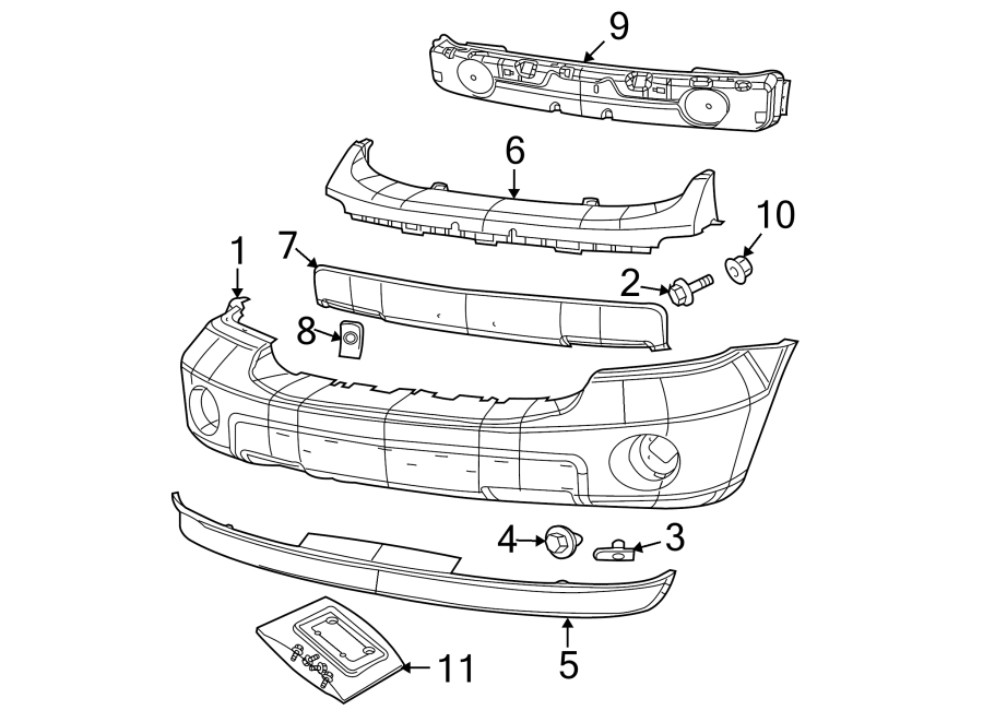 3FRONT BUMPER. BUMPER & COMPONENTS.https://images.simplepart.com/images/parts/motor/fullsize/TG04006.png