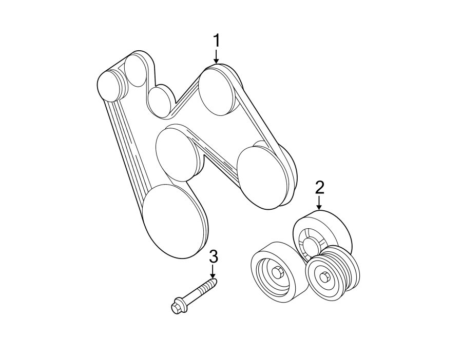 Diagram BELTS & PULLEYS. for your 1995 Jeep Wrangler   