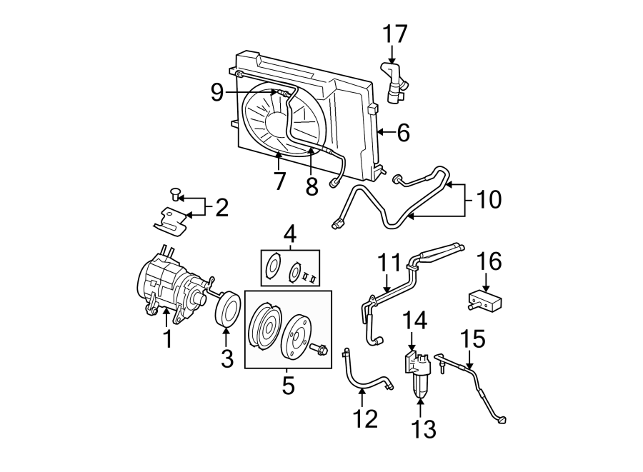 16AIR CONDITIONER & HEATER. COMPRESSOR & LINES. CONDENSER.https://images.simplepart.com/images/parts/motor/fullsize/TG04080.png