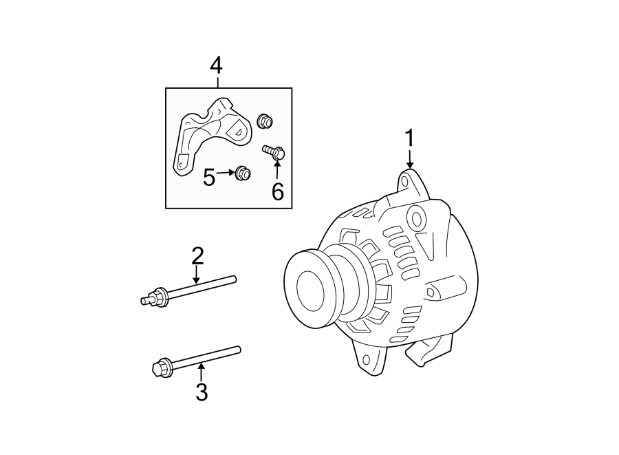 Diagram ALTERNATOR. for your 2023 Ram 2500 6.7L 6 cylinder DIESEL A/T RWD Lone Star Crew Cab Pickup Fleetside 