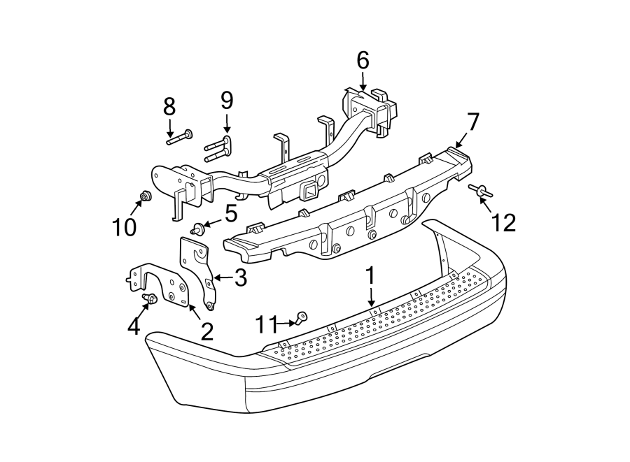 Diagram Rear bumper. Side panel. Bumper & components. for your 2011 Chrysler 200   