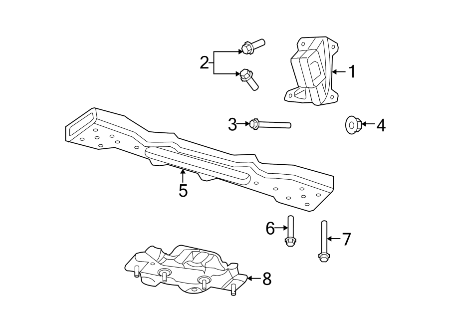 Diagram Engine & TRANS mounting. for your 2014 Ram ProMaster 3500   