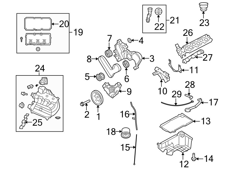 Diagram ENGINE PARTS. for your 1996 Jeep