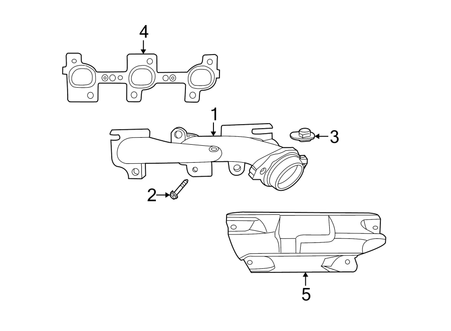 Diagram EXHAUST SYSTEM. EXHAUST MANIFOLD. for your 2024 Jeep Grand Cherokee   