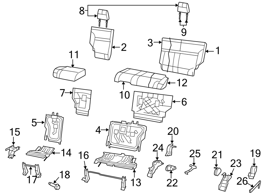 3Seats & tracks. Rear seat components.https://images.simplepart.com/images/parts/motor/fullsize/TG07445.png