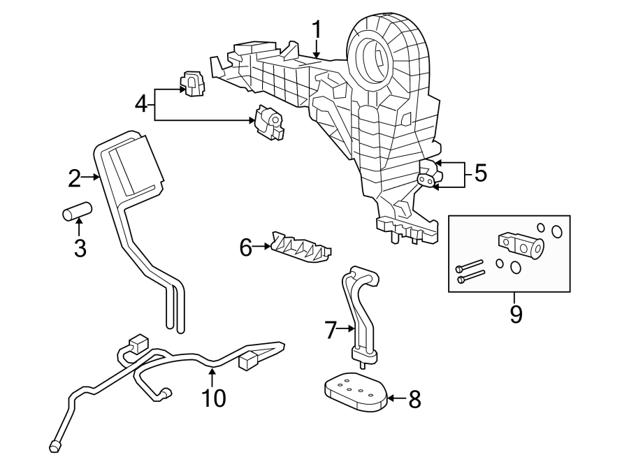 AIR CONDITIONER & HEATER. EVAPORATOR & HEATER COMPONENTS.