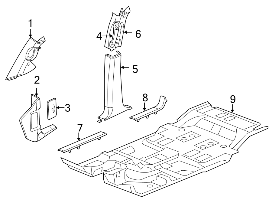 1PILLARS. ROCKER & FLOOR. INTERIOR TRIM.https://images.simplepart.com/images/parts/motor/fullsize/TG09395.png