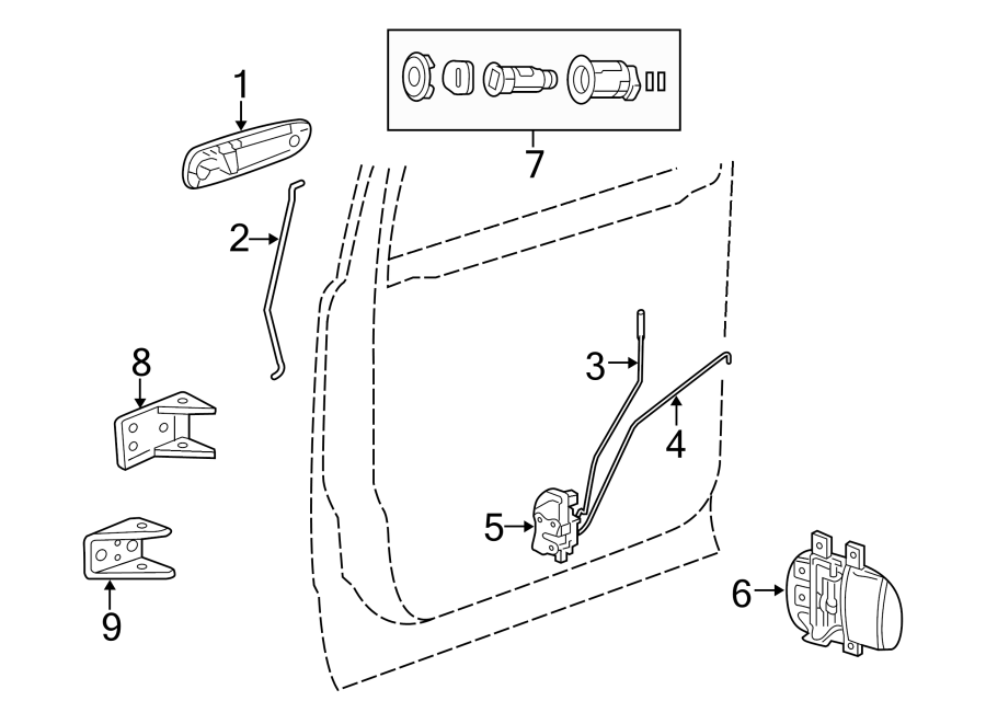 8FRONT DOOR. LOCK & HARDWARE.https://images.simplepart.com/images/parts/motor/fullsize/TG09420.png