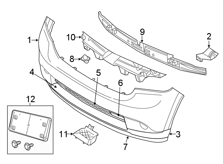 9FRONT BUMPER. BUMPER & COMPONENTS.https://images.simplepart.com/images/parts/motor/fullsize/TG11010.png