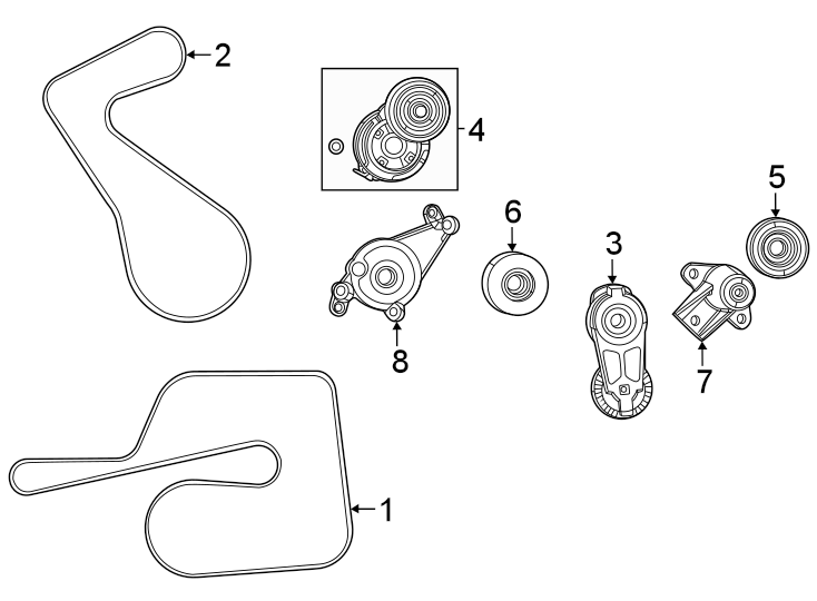 Diagram Belts & pulleys. for your 2007 Jeep Wrangler   