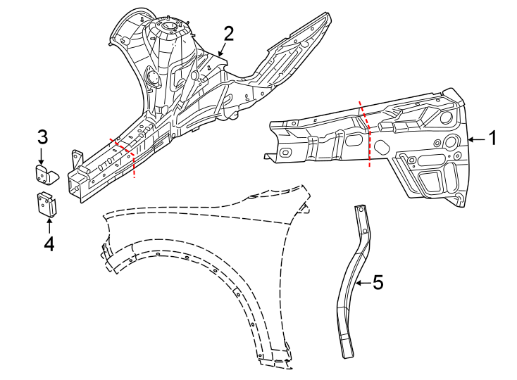 FENDER. STRUCTURAL COMPONENTS & RAILS.