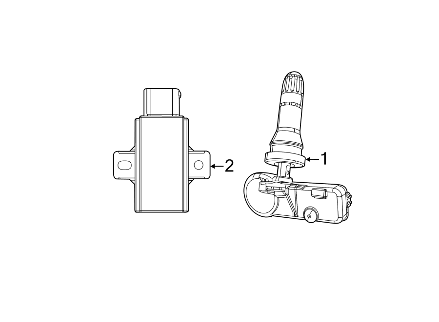 Diagram TIRE PRESSURE MONITOR COMPONENTS. for your 2012 Chrysler 300  Base 