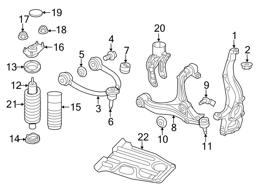 21Front suspension. Suspension components.https://images.simplepart.com/images/parts/motor/fullsize/TG11345.png