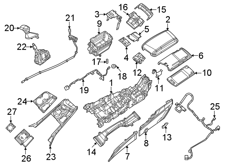 Diagram Center console. for your Dodge Durango  