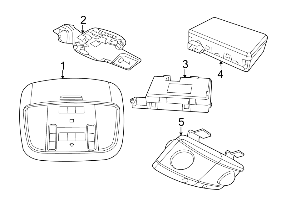 Diagram OVERHEAD CONSOLE. for your 2018 Dodge Durango 3.6L Pentastar V6 A/T RWD Citadel Sport Utility 