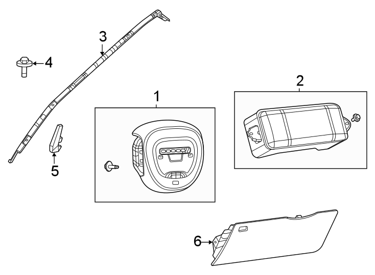 Restraint systems. Air bag components. Diagram