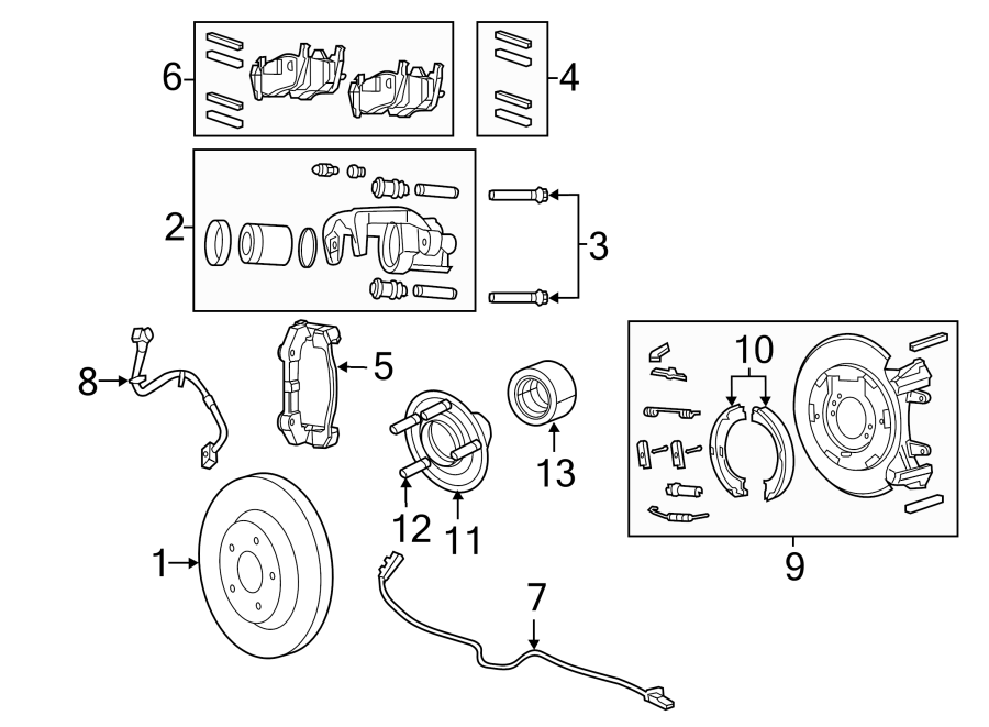 7REAR SUSPENSION. BRAKE COMPONENTS.https://images.simplepart.com/images/parts/motor/fullsize/TG11645.png